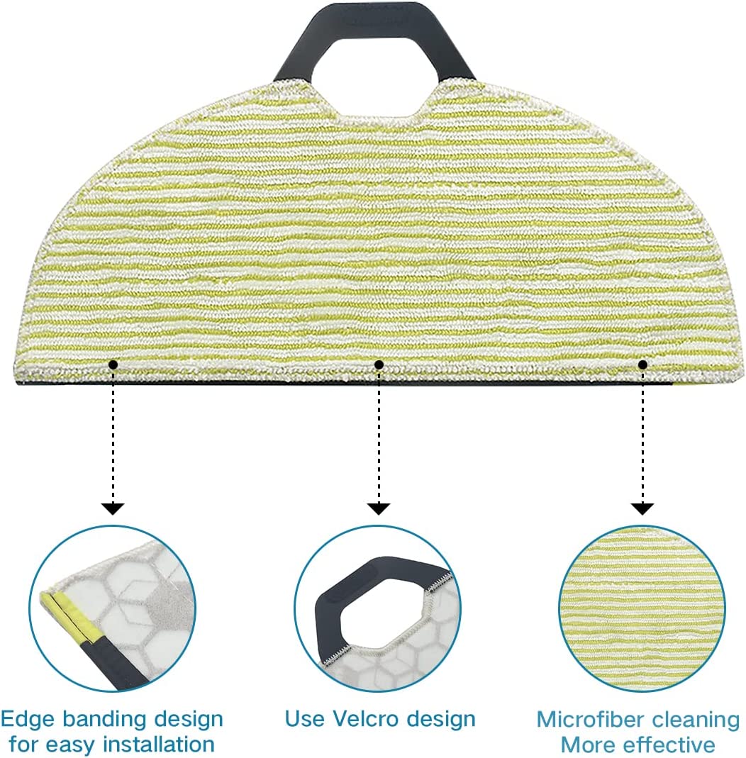 Shark RV2001WD 8 Mop Pads, 2 Hepa Filter, 4 Side Brush