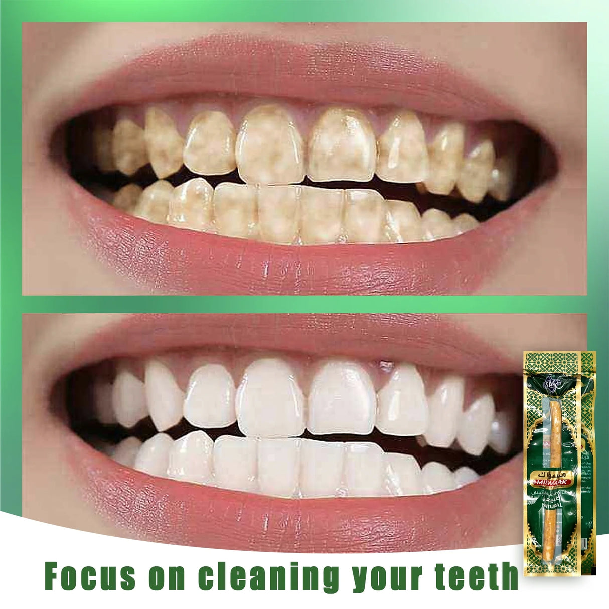 6 Pack Organic Miswak Toothbrushes | All-Natural Wooden Miswak Sticks for Teeth Whitening | Oral Care, Fresh Breath & Eco-Friendly | Original Flavor