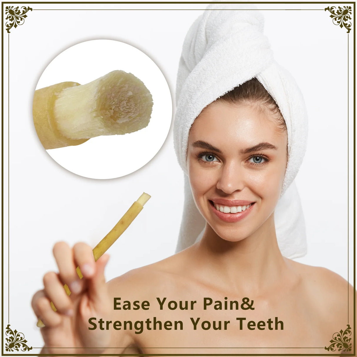 FREEGRIN 6 Pack Natural Miswak Sticks, Organic Wooden Miswak Toothbrush for Healthy Gums & Fresher Breath, No Toothpaste Required, Original Flavor