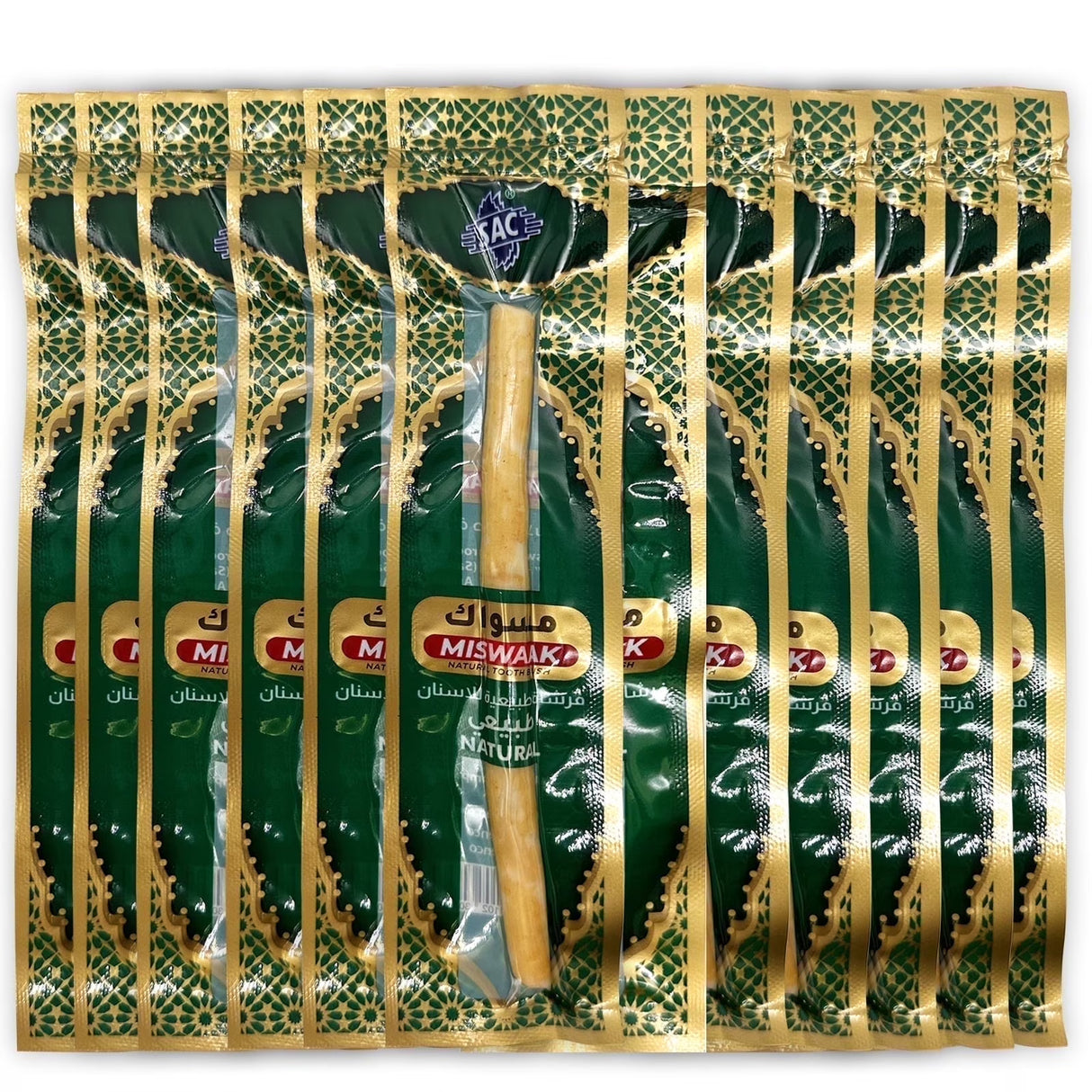 6 Pack Organic Miswak Toothbrushes | All-Natural Wooden Miswak Sticks for Teeth Whitening | Oral Care, Fresh Breath & Eco-Friendly | Original Flavor
