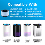 DH-JH01 Filter ALROCKET JH01/ KLOUDIC DH-JH01/ Kloudi JH01/ BREEZOME JH01 Air Purifier, and fit AROEVE MK01 & MK06 2-Pack