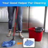 3 Pack Microfiber Cloth Mop Refills Compatible with O Cedar, Washable Mop Replacements for Wet and Dry Use (Blue)