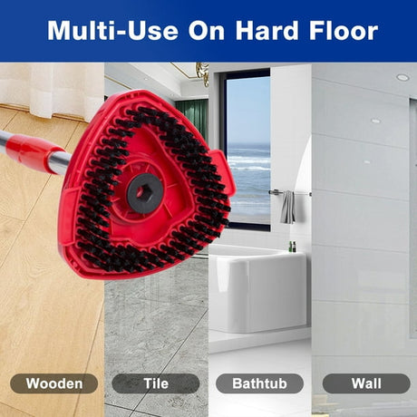 Spin Mop Replace Head Base Scrub Mop Brush Head Replacement for O Cedar EasyWring 1 Tank System, Shower Floor Scrubber, Hard Bristle Cleaning Brush for Bathroom Kitchen Wall Tile