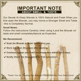 FREEGRIN 6 Pack Natural Miswak Sticks, Organic Wooden Miswak Toothbrush for Healthy Gums & Fresher Breath, No Toothpaste Required, Original Flavor