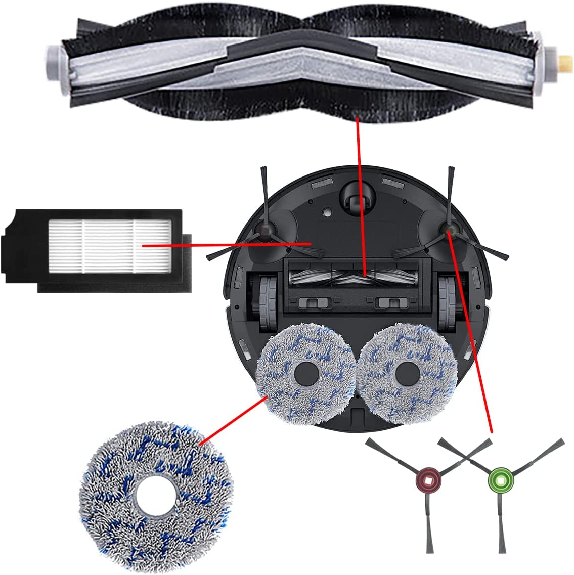 Ecovacs X1 Omni Turbo Vacuum Robot Spare Parts