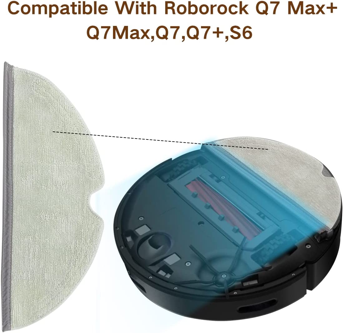 Roborock Q7+/Q7 Max+/ S6MaxV/S6Pure/S5Max/S6/S5/E35/E25 Replacement Pad Cloth Set