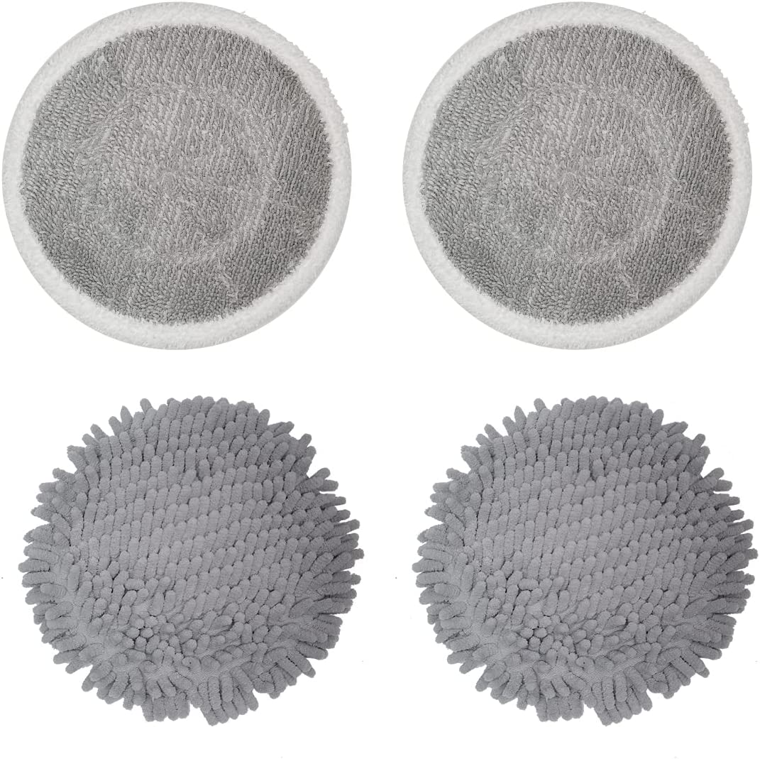 Steam Mop Pads For Shark S7001 Steam Mop/S7000 AMZ,Reuseable Scrub Cleaning Pads Hard Floor Expert Wet Replacement Microfiber Soft Pad (2 Scrub Pads+2 Soft Pads)