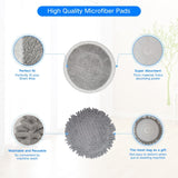 Steam Mop Pads For Shark S7001 Steam Mop/S7000 AMZ,Reuseable Scrub Cleaning Pads Hard Floor Expert Wet Replacement Microfiber Soft Pad (2 Scrub Pads+2 Soft Pads)