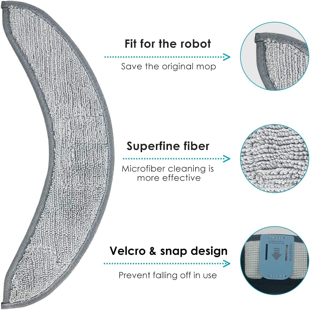 Irobot J7+ Combo Robotic Reusable Hard Floor Cloth Expert Wet Replacement Microfiber Soft Pad