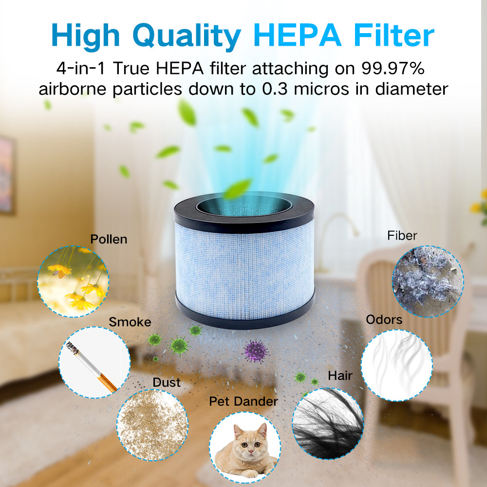 DH-JH01 Filter ALROCKET JH01/ KLOUDIC DH-JH01/ Kloudi JH01/ BREEZOME JH01 Air Purifier, and fit AROEVE MK01 & MK06 2-Pack