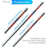 1 Spin Mop Handle & 1 Triangle Base Compatible with O-Cedar Spin Mop Handle ,For Easywring RinseClean 2 Tank Replacement Telescopic Spin Mop Stick 49'' Length