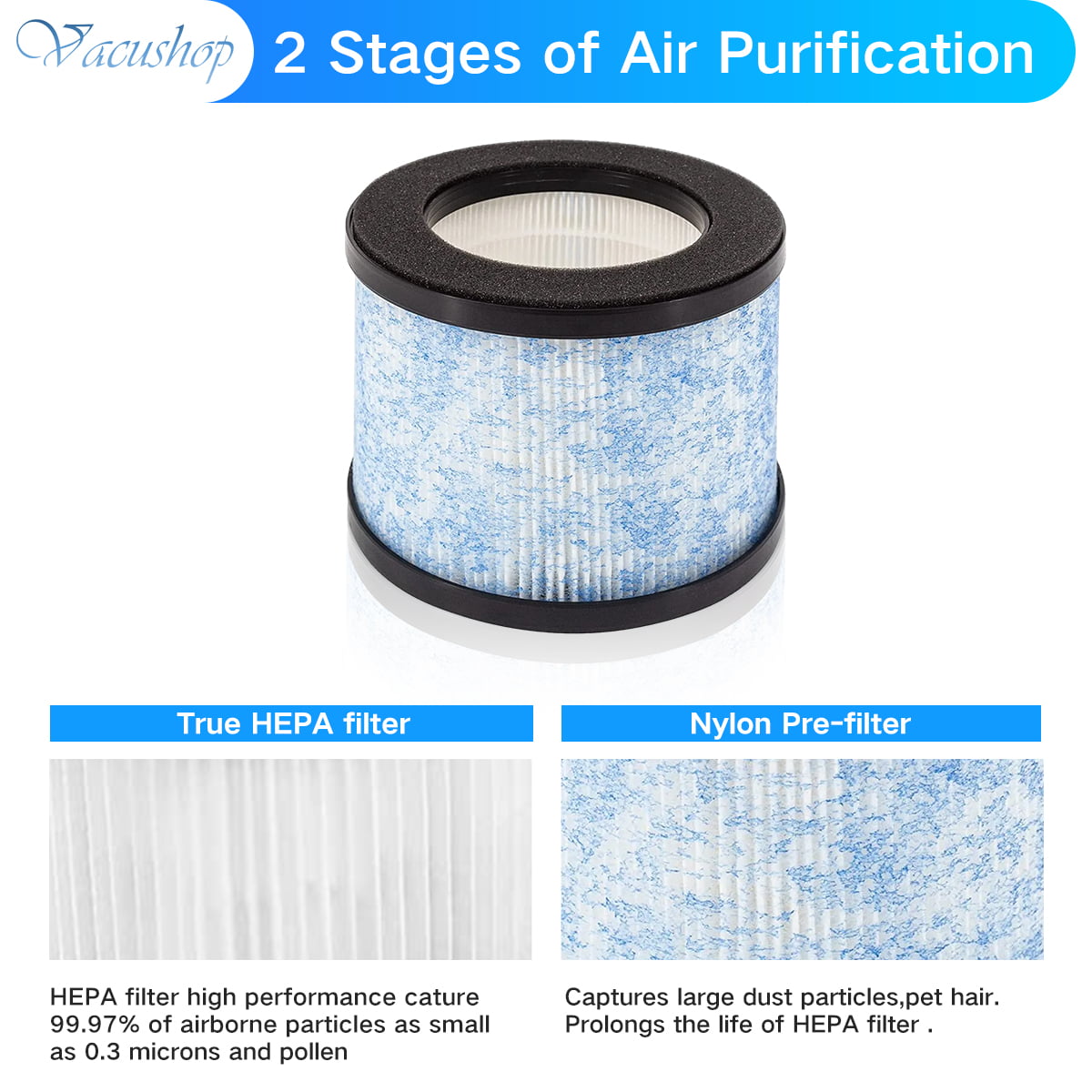 Miko C102 IBuki Air Purifier, MA-18 HEPA and Okaysou AirMic4S 2 Pack