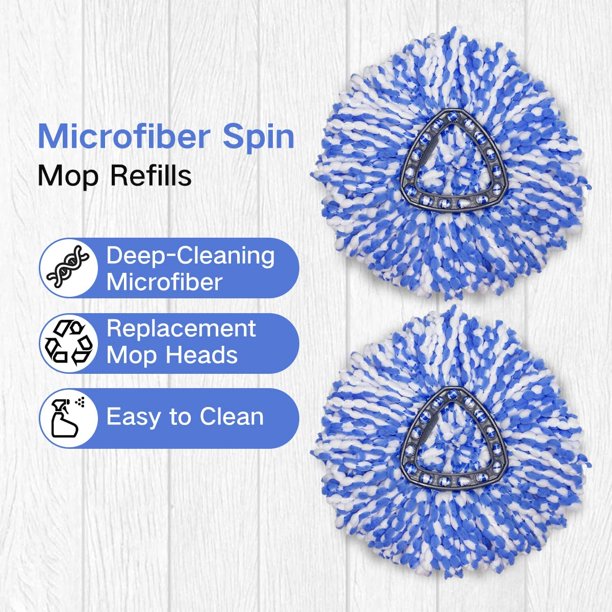 O-Cedar EasyWring Rinseclean Microfiber Replacement Mop Head 4pcs